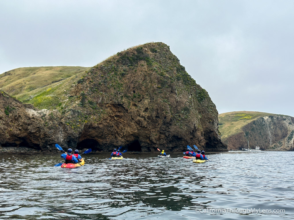 Kayaking Sea Caves on Santa Cruz Island in Channel Islands National Park